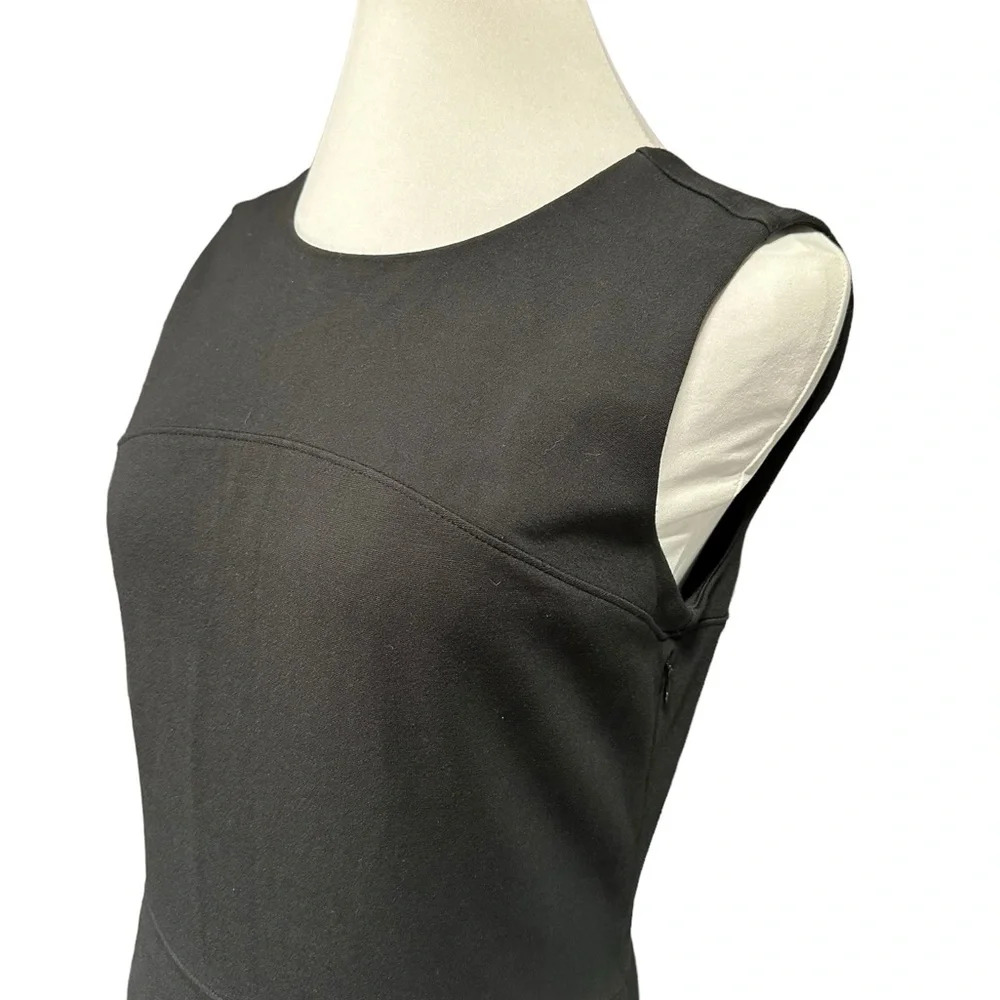 Lands End Black Vneck Fit and Flare Scuba Dress - Picture 6 of 8